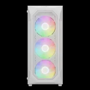 Gamdias Case ATX - AURA GC1 Elite White - Mesh, RGB, Tempered Glass