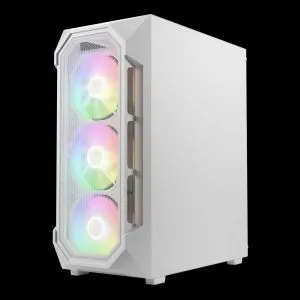 Gamdias Case ATX - AURA GC1 Elite White - Mesh, RGB, Tempered Glass