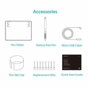Graphic Tablet HUION Inspiroy H430P, USB, Black