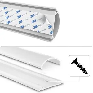 Hama Cable Duct, Self-adhesive, Semicircular, 100 x 7 x 2.1 cm, 220894