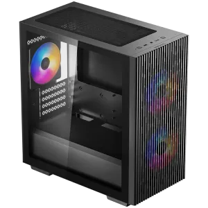 DeepCool MATREXX 40 3FS MATX Case, Mini-ITX / Micro-ATX, 1xUSB2.0, 1xUSB3.0, 1xAudio, 120mm pre-installed fan, ABS+SPCC+Tempered Glass, Mesh PanelDP-MATX-MATREXX40-3FS