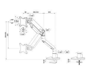 Stand Neomounts by Newstar Next One Desk Mount, single display (topfix clamp&grommet)