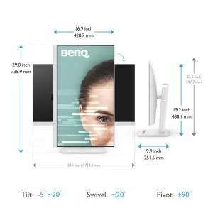 Monitor BenQ GW3290QT, IPS, 31.5 inchi, lat, QHD, DP, HDMI, USB,alb