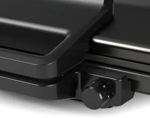 Grătar de contact Bosch TCG3323, Grătar de contact 3 în 1, 2000 W, Plăci grătar detașabile din aluminiu cu acoperire ceramică antiaderentă, negru