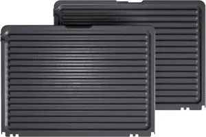 Grătar de contact Bosch TCG3323, Grătar de contact 3 în 1, 2000 W, Plăci grătar detașabile din aluminiu cu acoperire ceramică antiaderentă, negru