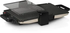 Grătar de contact Bosch TCG3302, Grătar de contact 3 în 1, 2000 W, Plăci grătar detașabile din aluminiu cu acoperire ceramică antiaderentă, argintiu