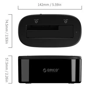 Orico Depolama bağlantı istasyonu - HDD/SSD Bağlantı İstasyonu - 2,5 ve 3,5 inç USB3.0 - 6218US3