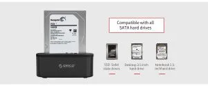 Orico Depolama bağlantı istasyonu - HDD/SSD Bağlantı İstasyonu - 2,5 ve 3,5 inç USB3.0 - 6218US3