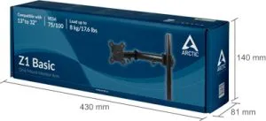 Monitor Arctic Desk Mount - Z1 BASIC