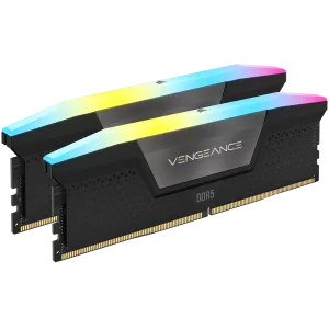 Corsair DDR5, 5600MT/s 64GB 2x32GB DIMM, Unbuffered, 40-40-40-77, Std PMIC, XMP 3.0, VENGEANCE RGB DDR5 Black Heatspreader, Black PCB, 1.25V EAN:0840006679660