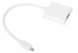 VCom Адаптер Adapter Mini HDMI CM to VGA F White - CG592-0.15m