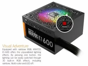 Gamdias Güç Kaynağı PSU 600W Adreslenebilir RGB - KRATOS E1-600