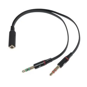 Makki adaptörü 3,5 mm 4 pimli F / 2 x 3,5 mm M - MAKKI-CBL-SP40