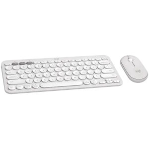 LOGITECH Pebble 2 Bluetooth Keyboard Combo - TONAL WHITE - US INT'L