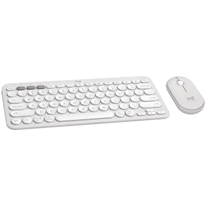 LOGITECH Pebble 2 Bluetooth Keyboard Combo - TONAL WHITE - US INT'L