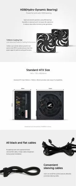 Zalman güç kaynağı PSU MegaMax 600W 80+ ZM600-TXII