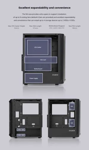 Zalman Case ATX - N4 - RGB, Tempered Glass