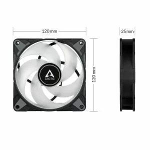 Ventilator Arctic Ventilator 120 mm P12 PWM PST A-RGB 0dB (negru)
