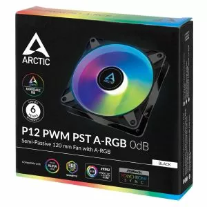 Ventilator Arctic Ventilator 120 mm P12 PWM PST A-RGB 0dB (negru)