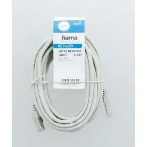 Cablu de rețea HAMA, CAT 5e, FTP/UTP, RJ-45 - RJ-45, 20 m, ecranat, gri, ambalare în vrac