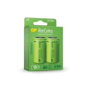 Rechargeable battery GP R20 5700mAh NiMH Recyko 2pc in blister GP