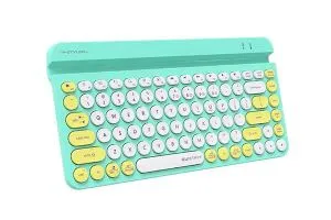 Безжична клавиатура A4tech Fstyler FBK30, Bluetooth, 2.4G, Стойка за телефон, Кирилизирана, Авокадо