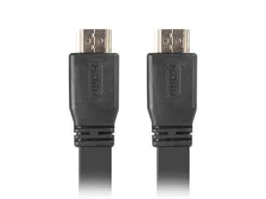 Кабел Lanberg HDMI M/M V2.0 cable 3m, 4K flat, black