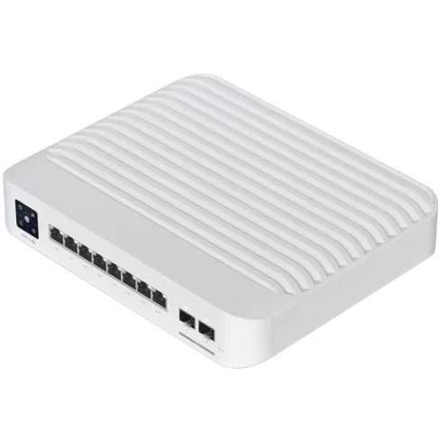 Ubiquiti USW-Pro-8-PoE-EU Un comutator Layer 3 cu 8 porturi cu ieșire PoE+ și PoE++.