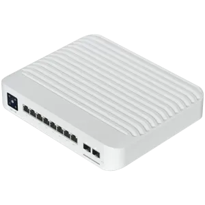 Ubiquiti USW-Pro-8-PoE-EU Un comutator Layer 3 cu 8 porturi cu ieșire PoE+ și PoE++.