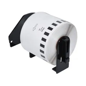 Etichete compatibile Makki Brother DK-22205 - rulou bandă de hârtie albă cu lungime continuă 62 mm x 30,48 m, negru pe alb - MK-DK-22205
