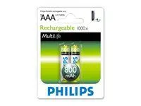 Philips Rechargeable battery LR03 AAA, 800 mAh, 2-blister (HR03), f
