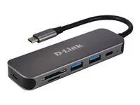 D-LINK 5in1 USB-C Hub with Card Reader