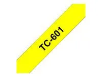 BROTHER P-Touch TC-601 negru pe galben 12mm