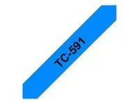 BROTHER P-Touch TC-591 negru pe albastru 9mm
