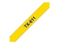 BROTHER P-Touch TX-611 black on yellow 6mm