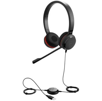 JABRA Evolve 30 II MS stereo Headset on-ear wired USB 3.5 mm jack Certified for Skype for Business