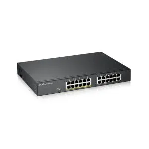 Switch ZyXEL GS1900-24, 24-port GbE L2, 12 Port PoE Smart Switch, rackmount, 130 Watt
