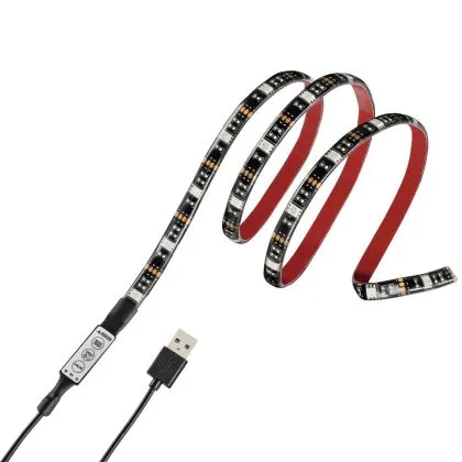Bandă cu control încorporat HAMA LED RGB, 1m, USB