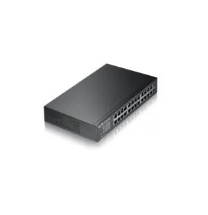 Switch ZyXEL GS1100-24E 24-port Gigabit Unmanaged switch v3, Fanless, 802.3az (Green), desktop/19" rackmount