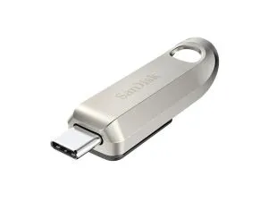 Stick de memorie USB SanDisk Ultra Luxe, 128 GB, USB 3.2 Gen 1, USB-C, argintiu