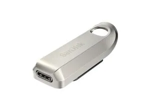 Stick de memorie USB SanDisk Ultra Luxe, 128 GB, USB 3.2 Gen 1, USB-C, argintiu