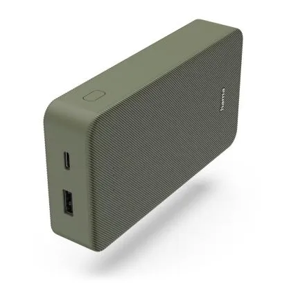 HAMA Baterie externă „Colour 20”, 20000 mAh, 2 ieșiri: USB-C, USB-A, verde