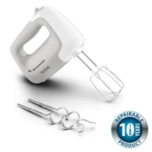 Mixer Tefal HT450B38, PrepMix 450W, 2 stainless steel whisks, 2 stainless steel dough hooks, 5 speeds + turbo