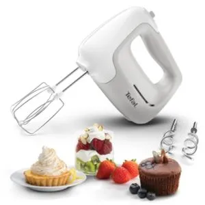 Mixer Tefal HT450B38, PrepMix 450W, 2 stainless steel whisks, 2 stainless steel dough hooks, 5 speeds + turbo