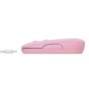 Mouse TRUST Puck Wireless & BT Rechargeable Mouse Pink