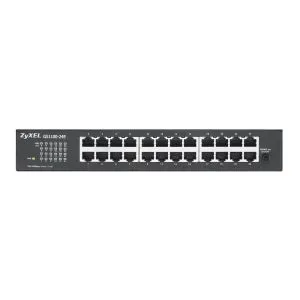 Comutator ZYXEL GS1100-24E, 24 porturi, Gigabit, pentru instalare într-un dulap