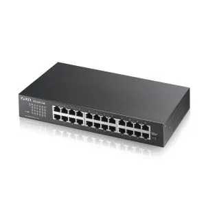 Comutator ZYXEL GS1100-24E, 24 porturi, Gigabit, pentru instalare într-un dulap