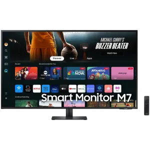 Monitor LED Samsung LS43DM702UUXDU Smart M70D, 43" UHD FLAT 16:9 (3840x2160) VA 60Hz, 300 cd/㎡, 3000:1, HDR10, 4ms(GTG), 178/178, 2 USB-C, 2 HDMI3, USB-C A, difuzoare 2x5W, înclinare, telecomandă, 2Y