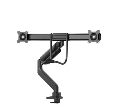 Stand Neomounts de la NewStar Screen Desk Mount 2 ecrane (clemă topfix și manșon) pentru 2 ecrane de monitor, negru