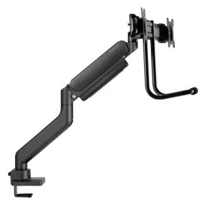 Stand Neomounts de la NewStar Screen Desk Mount 2 ecrane (clemă topfix și manșon) pentru 2 ecrane de monitor, negru